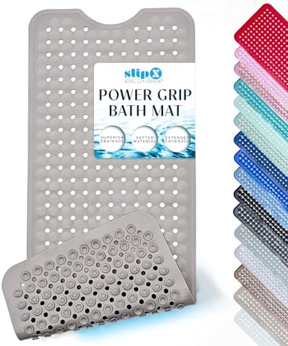 SlipX Solutions 39"x16" Power Grip Non Slip Bathtub Shower Mat by SlipXSolutions