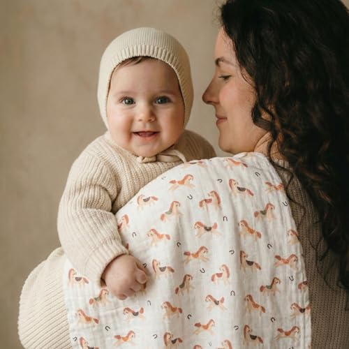 Muslin Swaddle Blankets for Newborn, Cotton Receiving Blanket - Image 2