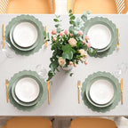 MCEAST 300 Pack Round Sage Green Paper Doilies 13.5 Inches Lace Paper Place - Image 6