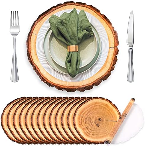 TaoBary 100 Pcs Disposable Wood Slice Grain Paper Placemats Bulk by TaoBary