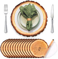 TaoBary 100 Pcs Disposable Wood Slice Grain Paper Placemats Bulk by TaoBary