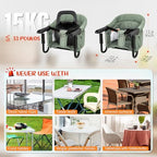 Hook On Chair with Removable Dining Tray, Portable Hook-On Chairs with Storage - Image 4