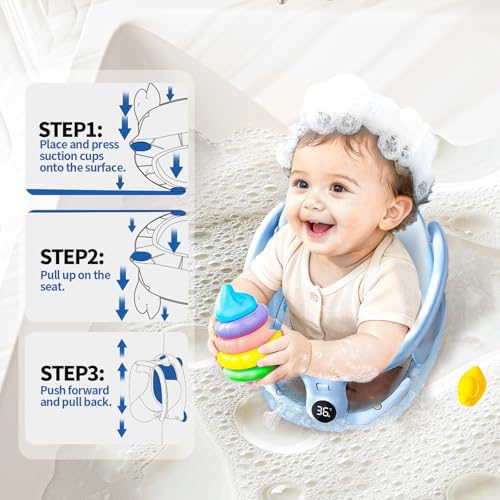 Baby Bath Seats for Babies Sitting Up, Infant Bath Chair for 6+ Months - Image 4