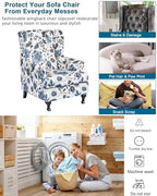 CRFATOP Wingback Chair Covers Wing Armchair Slipcovers - Image 5