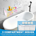 3‑Compartment Bath Toy Storage Mesh Organizer, Wall‑Mount Shower Caddy - Image 5