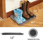 Boot Tray for Entryway Indoor, Heavy Duty Shoe Mat Tray 2 Packs, 16.7"x12.8" - Image 2