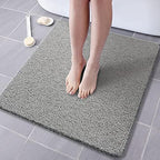 Shower Mat Non Slip Without Suction Cups 24x24 inch, PVC Loofah Bath Mat by HOME