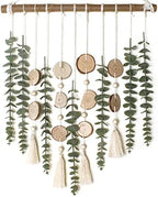 Artificial Eucalyptus Wall Decor Fake Greenery Leaves Stems Wall Hanging Plants by GIAUMA