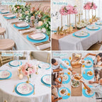 SHACOS 100 pcs Round Paper Placemats Disposable 13 inch Colored Paper Place Mats - Image 7
