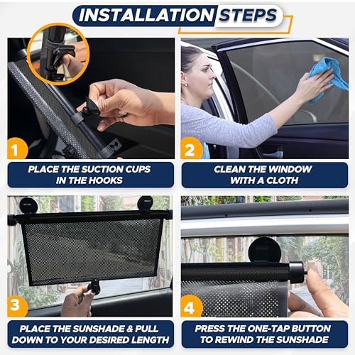 EcoNour Car Window Shades for Baby Side Sunshade, Sun Visor - Image 4