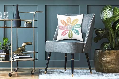 You are Enough Loved Kind Inspirational Pillows Decorative Throw Pillow Covers - Image 2