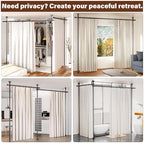 Room Divider Curtain Rod No Drilling, Adjustable 4-10ft 28-114in - Image 7