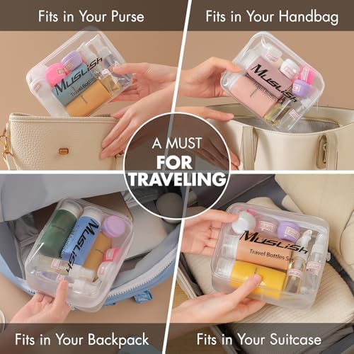 Muslish 21 Pack Leak Proof Silicone Travel Bottles Set, TSA Approved Containers - Image 4