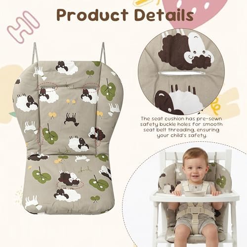 Kocpudu High Chair Cushion, High Chair Pad, Seat Cushion - Image 4