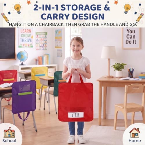 12 Pcs 2 in 1 Chair Pockets for Classroom - Image 5