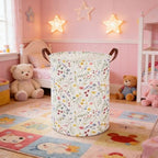 Flower Laundry Hamper, Nursery Hampers, Waterproof folding Boho Flower Plants - Image 3