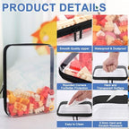 YOPCDJ Clear Hard Shell Zipper Case, Plastic Pouch - Image 3