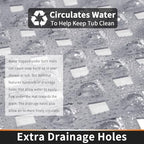 Yimobra Square Shower Mat Non Slip, Super Strong Suction Cups, Machine Washable - Image 3