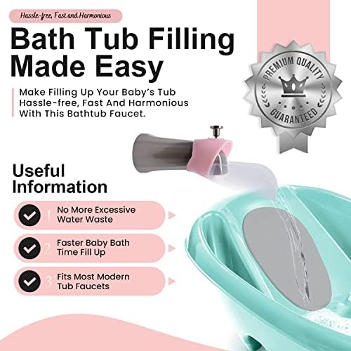 Bath Helper - Bath Tub Faucet Extender - Guides Water Directly from Faucet to - Image 3