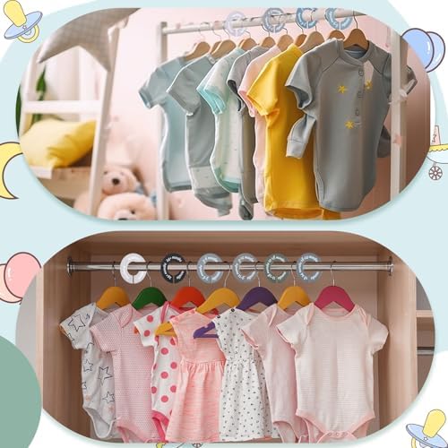 8 Pcs Infant Closet Dividers Nursery, Cool Colors - Image 3