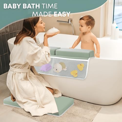 Comfortable Baby Bath Kneeler & Elbow Rest Pad Set – Extra Thick Foam Cushion - Image 5