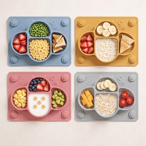 ROCCED Suction Plates for Baby Placemat Spoon Fork Set for Toddlers, Silicone - Image 6
