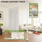 Room Divider No Drilling Curtain Rod Wall Divider - Image 3