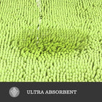 Yeaban Chenille Apple Green Bathroom Rug 40"x60", Non-Slip Rubber Backing - Image 4