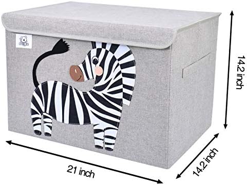 Large Toy Box Storage with Lid, Foldable Fabric Toy Chest Storage - Image 3