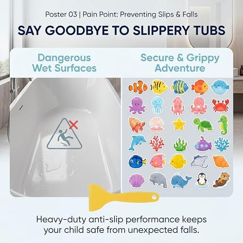 30PCS Sea Creature Non Slip Bathtub Stickers - Image 2