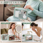 Hsei 6 Pcs Clear Makeup Bags Diaper Bag Organizer Travel Toiletry Bags - Image 5