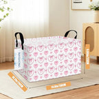 Rectangular Collapsible Pearl Heart Storage Basket Nursery Toy Organizer - Image 2