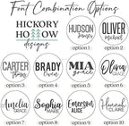 Custom Round Nursery Name Sign, Personalized Wooden Wall Plaque, Baby Shower - Image 4