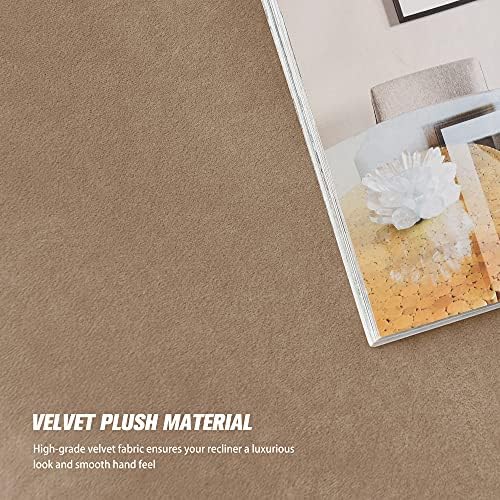 Stretch Recliner Covers, 4-Piece Ultra Soft Velvet Recliner Chair Slipcover - Image 3
