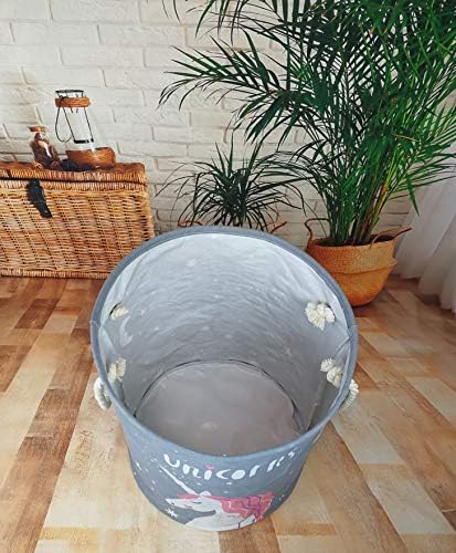 Round Laundry Basket Storage Bins Nursery Hamper Gift Baskets - Image 5