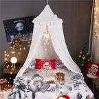 VETHIN Bed Canopy for Girls, Princess Round Dome Dreamy Mosquito Net Bedding - Image 5