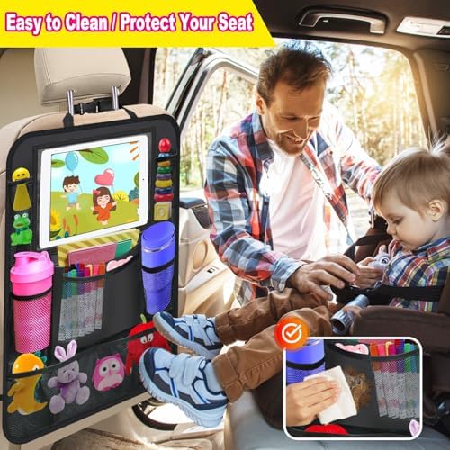 XBRN 2 Pack Car Backseat Organizer, Car Seat Organizer Kick Mats Back Seat - Image 5