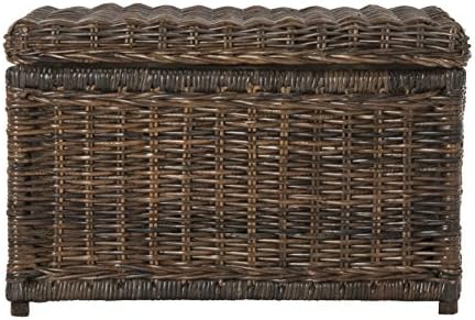 happimess Elijah 31" Wicker Storage Trunk Footlocker Chest - Image 6