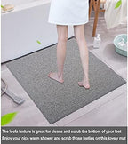Shower Mat Non Slip Without Suction Cups 24x24 inch, PVC Loofah Bath Mat - Image 5