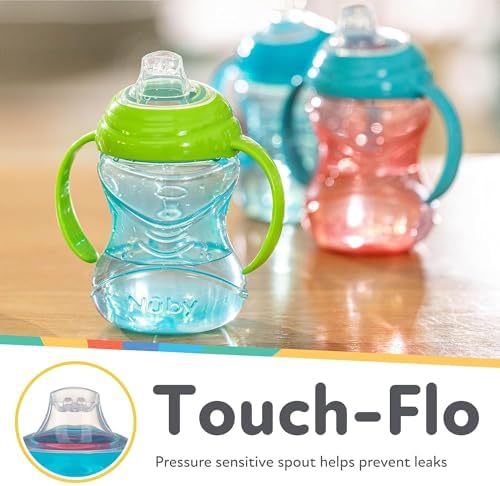 Nuby Clik-It Grip N' Sip Soft Spout No-Spill Training Sippy Cup - 10 oz - 4+ - Image 5