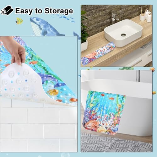 Topotdor Kids Bathtub Mat Non Slip, Tub Mat - Image 5