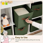 GRANNY SAYS 11 Inch Cube Storage Bins, Cube Organizer, Olive Green - Image 3