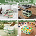 YQBRAO Clear Hard Shell Zipper Cases, 6 Multi-Size Organizers - Image 3