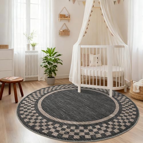 GarveeHome 4ft Washable Round Rug - Image 2