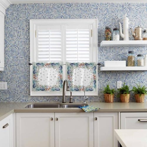 Fall Thanksgiving Kitchen Curtains and Valances Set, Farmhouse Plaid - Image 5