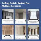 Room Divider Curtains Ceiling Mounted Track Sets Extra Wide Blackout Curtain - Image 6
