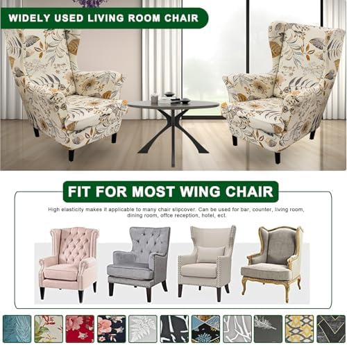 CRFATOP Wingback Chair Covers Wing Armchair Slipcovers - Image 6