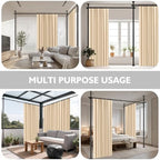 Room Divider Curtain Set-No Drilling Curtain Rod Set, Retractable Room Divider - Image 5
