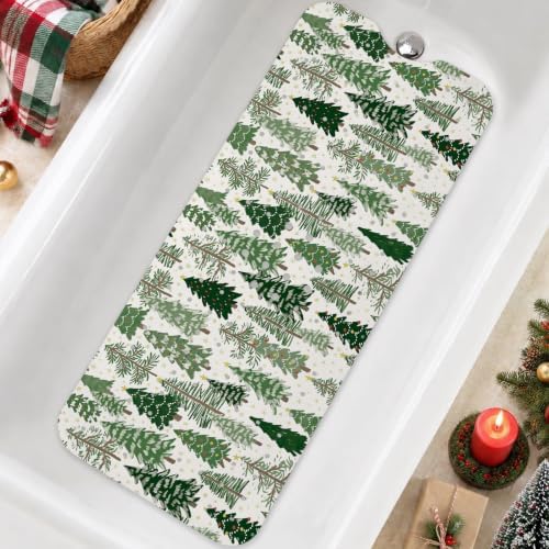 Bathtub Mat Non Slip, Christmas Tree Extra Long Bath tub Mat Shower Floor Mat by BathtubMat