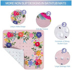 Square Shower Mat Non Slip 21x21 Inch, Plant Anti Slip Shower Mat - Image 5